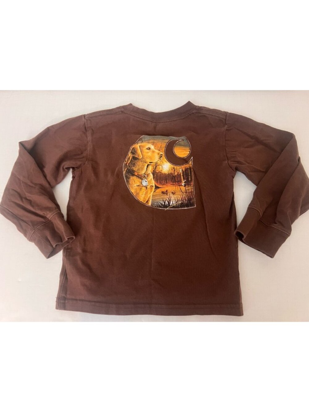 Carhartt Toddler 3T Boys Brown Tshirt Dog Lab Top Shirt Outdoor.     Ab